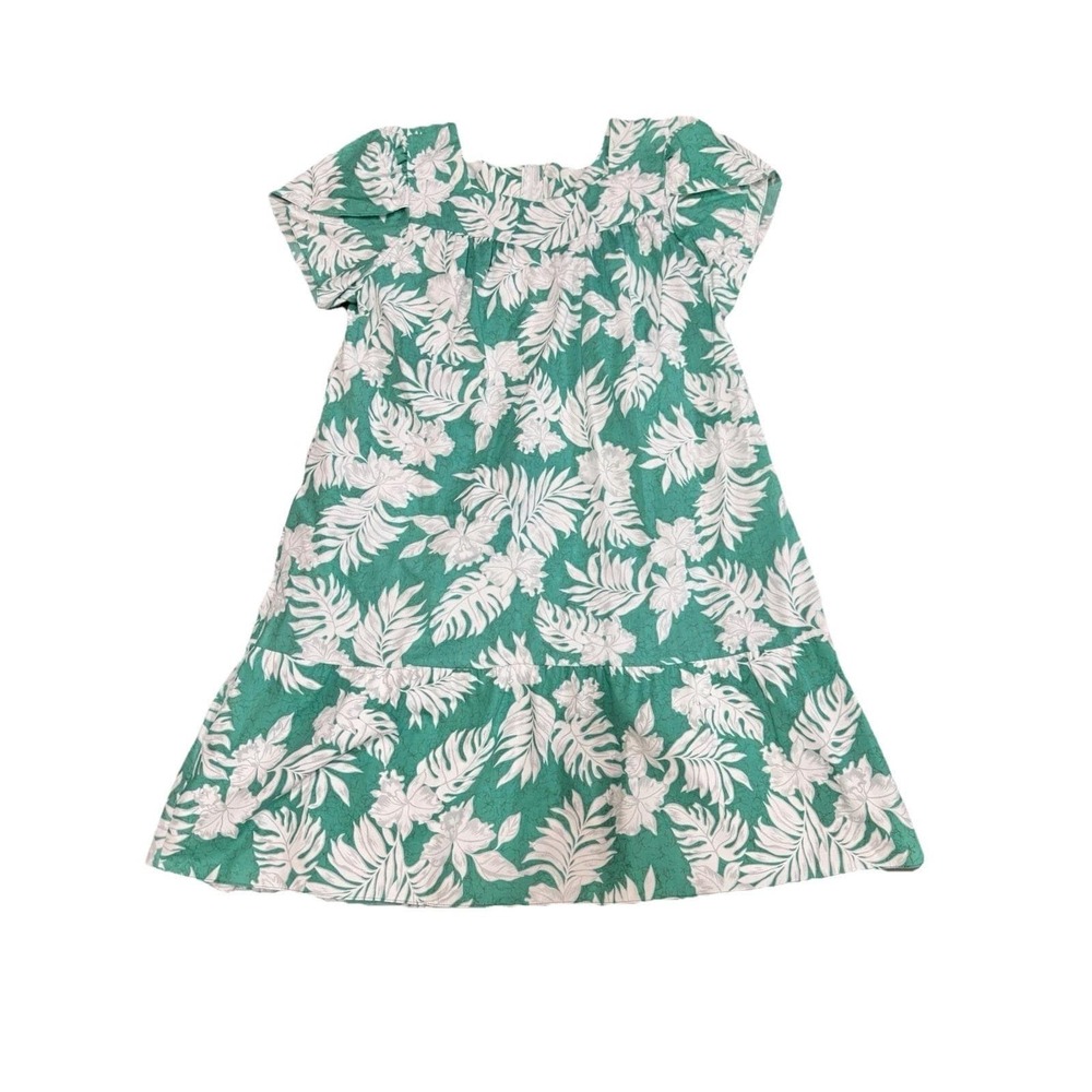 VTG Royal Creations‎ Hawaiian Dress SZ 3XL Teal Grn Tropical Made In Hawaii